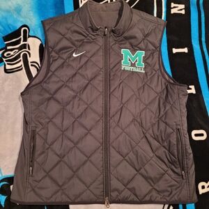 Nike Men's Black Dark Gray Quilted Vest